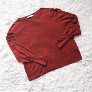 Zara Knit Burnt Orange Sweater Top